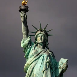 kodachrome photo of the statue of liberty as a native indian with headdress, coper cladding