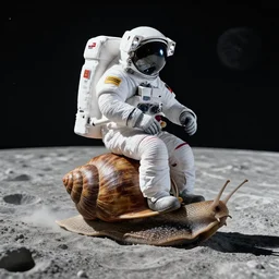 professional photo of astronaut riding a snail on the moon, hyperrealistic masterpiece, trending on artstation, cgsociety, kodakchrome, golden ratio, cinematic, composition, beautiful lighting, hyper detailed, sharp focus, octane render, 4 k, unreal engine