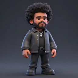3 d model of the weeknd, in the style of kideight, ultra detailed, 3 d character model