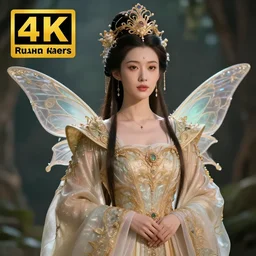 photo of a very beautiful!! fairy queen with ornate robes, highly detailed, 4 k, hdr, smooth, sharp focus, high resolution, award - winning photo