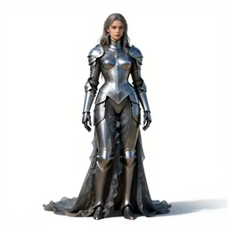 armored selkie, high detail digital art, full body, standing, isolated on a pure white background, centered, whole figure in frame, sharp focus, studio lighting