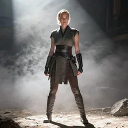 film still of elizabeth debicki as asajj ventress from clone wars, rule of thirds, deep focus, glamour pose, dramatic lighting, unreal engine, mist, steve mccurry, cinematic composition, volumetric lighting