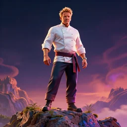 photorealistic gordon ramsay standing atop mount olympus. hyperdetailed photorealism, 1 0 8 megapixels, amazing depth, high resolution, 3 d shading, 3 d finalrender, 3 d cinematic lighting, glowing rich colors, psychedelic overtones, artstation concept art.