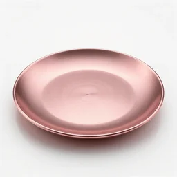 rose gold sushi plate, stylized 3d render, isolated on a pure white background, centered, entire object in frame, sharp focus, soft studio lighting