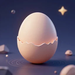 the eggshell that stands at the center of the universe, artstation trending 4k
