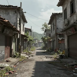 a photorealistic concept art illustration, abandoned street, style by dylan cole and feng zhu, matte painting, vfx, photorealistic, cinema 4 d, vray, unreal engine, artstation, cgsociety, octane render