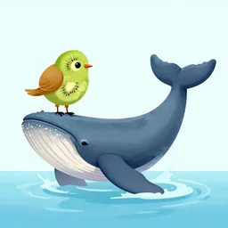mix between a kiwi bird and whale