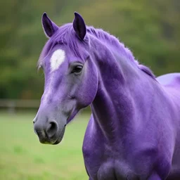 photo of purple horse