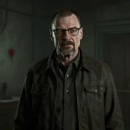 still of walter white visiting silent hill, in - game screenshot, amazing details, 8 5 mm, f 1. 8, dreadful composition