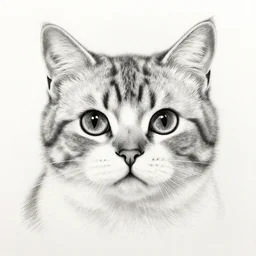 kat's cat, pencil art