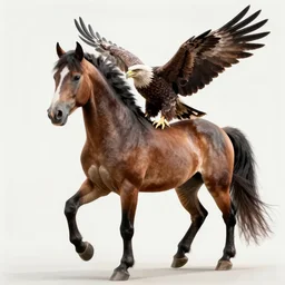 photorealistic image of [ a horse with [ front quarters of an eagle ]!! ]! and [ hind quarters of a ( ( ( ( ( horse ) ) ) ) ) ]! trending on unsplash contest winner award winning 4 k intricate 8 k resolution balmy tender energetic photorealistic fullbody artstation hybrid cgsociety hybrid artstation crossbreed cgsociety crossbreed