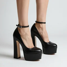 “A fashion photograph of platform high heels made out of earthquakes”