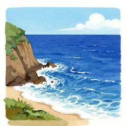 sketch of an ocean in ms paint