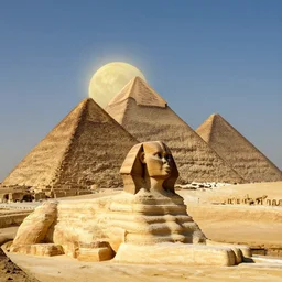 the great sphere of giza next to sphinx, unreal engine,