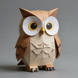 owl paper toy, photorealistic, hd, trending on artstation