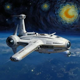 deep space nine, station, by vincent van gogh, 4 k