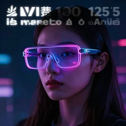 fine art photo of cyberpunk glasses neon, iso 1 0 0, shutter speed 1 2 5, aperture 8, award winning