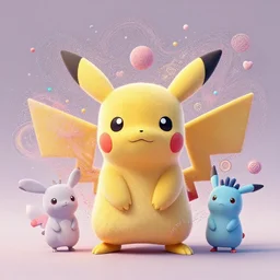 cute pokemon:: by guillermo del toro and Martine Johanna and Simon Stålenhag and Chie Yoshii:: dynamic, particulate, pastel colors, intricate, elegant, highly detailed, centered, artstation, smooth, sharp focus, octane render, 3d