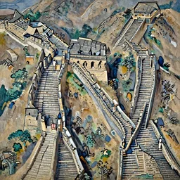 The great wall, painting by Gaston Bussiere, Craig Mullins