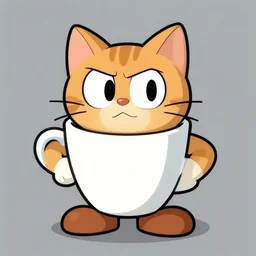 cat by cuphead art style