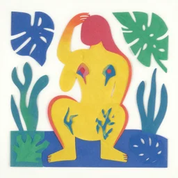 colorful paper cut out artwork by Henri Matisse