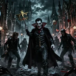vampires attacking london, horror, gothic, scary detailed, trending on artstation
