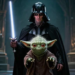 portrait of darth sidious teaches master yoda the dark side of the force, 8 k uhd, unreal engine, octane render in the artstyle of finnian macmanus, john park and greg rutkowski