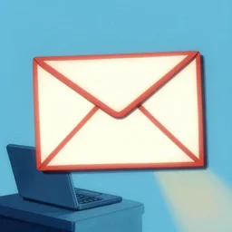 artist's interpretation of electronic mail, 1 9 8 0 s