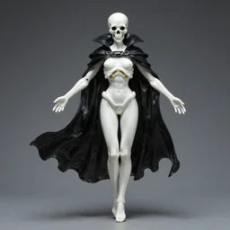 death sculptor, black paint on white porcelain, leather cloak, god like, levitating, style of kirsty mitchell, 8 k