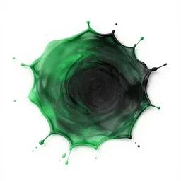 abstract art splash paint, green black. hd, detailed.