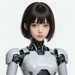 character concept art of an anime robot girl | | cute - fine - face, pretty face, hourglass figure, realistic shaded perfect face, fine details by stanley artgerm lau, wlop, rossdraws, james jean, andrei riabovitchev, marc simonetti, and sakimichan, tranding on artstation