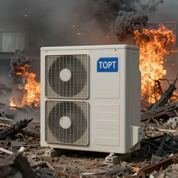 evil ac unit after the apocalypse, heatwave, greenhouse gases