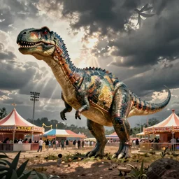 dinosaur at the state fair, by keith haring