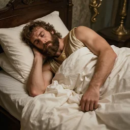 romanian epic hero waking up from a deep slumber and preparing for historical acts of glory