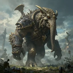 highly detailed elden ring portrait photo of a huge mûmakil-torterra in a scenic dystopian environment, hyperrealistic Illustration by william didier-pouget