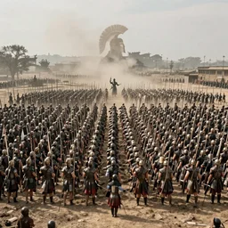 by Adrian Smith style, three hundred spartan's , wide view, deep depth of field, denoise