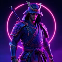 neon samurai concet art of Hicham Habchi, trending on ArtStationH, very detailed, high quality