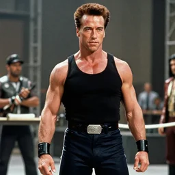 film still of Arnold Schwarzenegger as Rocky in Rocky IV, 8k,