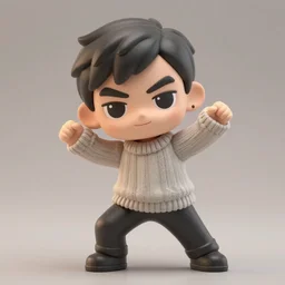 still figurine of tank chan in comfy sweater, eyes by kon satoshi, personification, dynamic pose, detailed product photo, featured on amiami, tone mapped, beautiful composition, 8 5 mm, f. 1 4