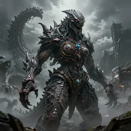 monstrous inhuman kaiju goddess of natural-disasters as a human form trending on artstation deviantart Pinterest detailed High Resolution HD 8k