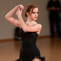 model emma watson doing the salsa dance dlsr photo