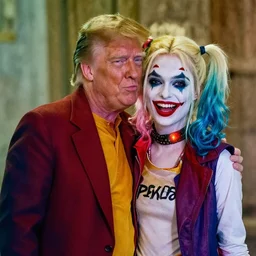 donald j trump as harley quinn in the upcoming joker movie