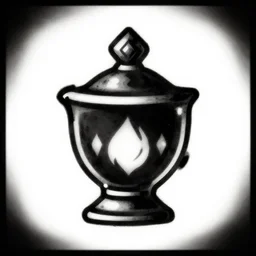 healing potion iconography inventory game icon rpg fantasy ability icon icon diablo blizzard digital art, trending on art station kvlt by peder balke by guido crepax by norman bluhm mystic high contrast monochromatic noir