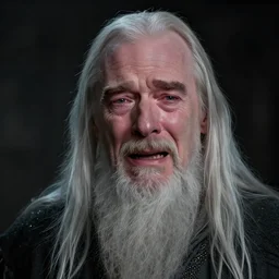 walter white crying, drawn by gandalf the grey, beautiful, emotional, expressive, dark background, spotlight, award winning, art of the year