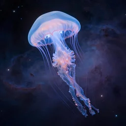 interstellar jellyfish in a nebula