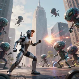 Gigachad wearing a nanosuit fighting aliens in New York, screenshot from Crysis 4, 8k, Raytracing, Top of r/gaming