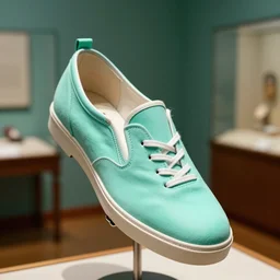 the film still photographed image is a vintage slip from the 1 9 4 0 s. the slip is inspired by teal mint cottagecore. it is displayed on a mannequin in a museum exhibit. vibrant cinematography, anamorphic lenses, upscale, hyper realistic photo, crisp, detailed image in 8 k resolution.