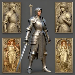 a woman dressed in armor and holding a sword in a castle, by krenz cushart and artem demura and alphonse mucha, polycount, fantasy art, polycount, zbrush