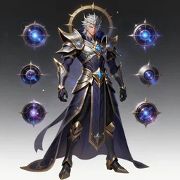 character creation concept, warrior, stats, cosmic, intricate, elegant, highly detailed, pompous, 8 k