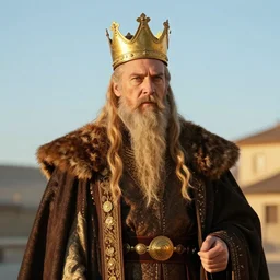 real life king, ultra realistic!!!, clear weather, golden hour, sharp focus